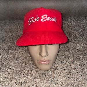 Vintage Bob Evans Hat Cap Snap Back Trucker Corduroy